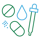 Icon für Konsistenz und Galenik